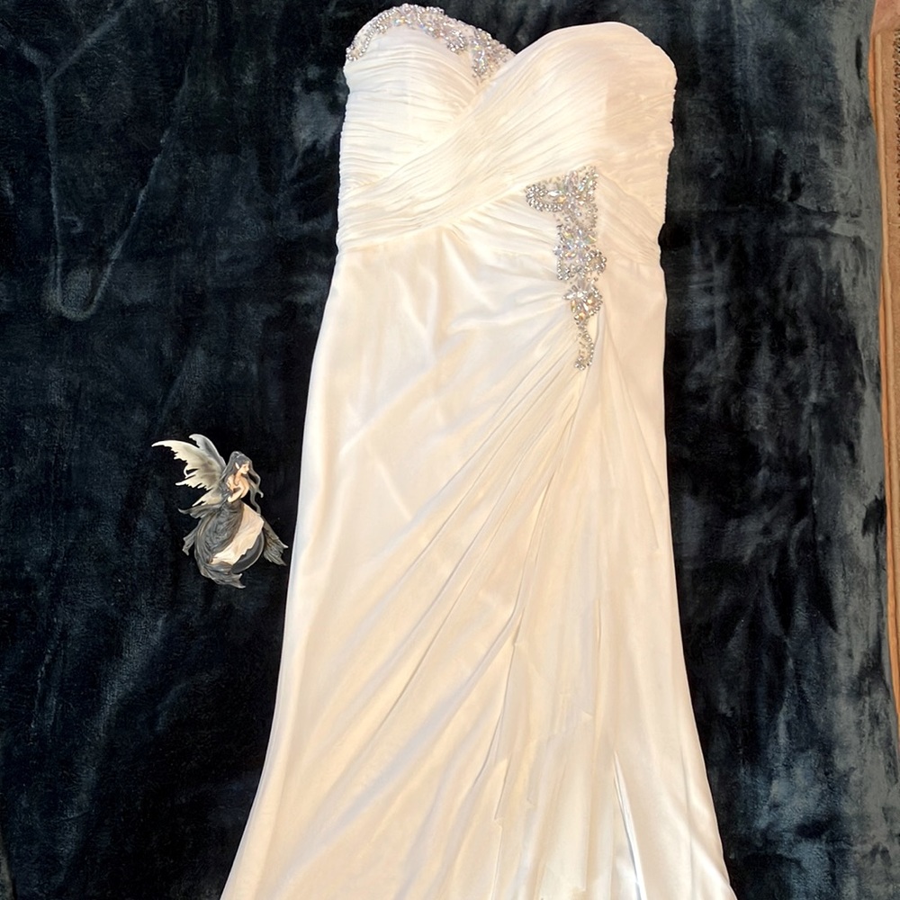 White beautiful long gala dress